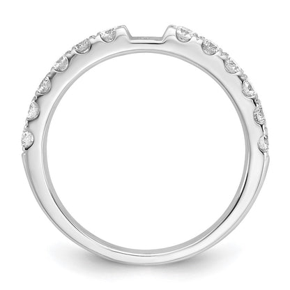 True Origin 14K White Gold 5/8 carat Lab Grown Diamond VS+ F+ Semi-Mount Peg Set Engagement Ring