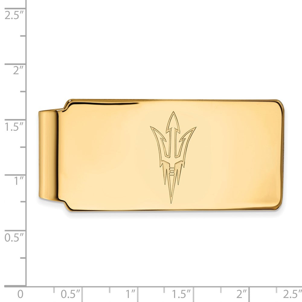 14K Yellow Gold Gold LogoArt Arizona State University Pitchfork Money Clip