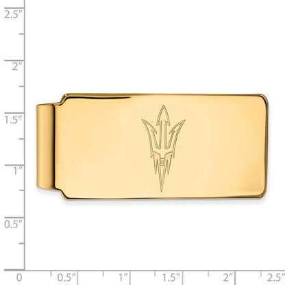 14K Yellow Gold Gold LogoArt Arizona State University Pitchfork Money Clip