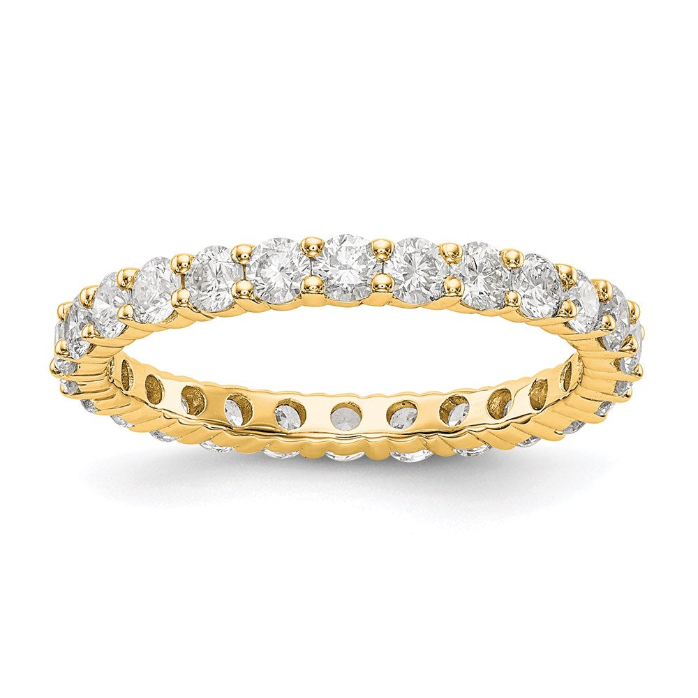 14K Yellow Gold 1.5CT Shared Prong Diamond Eternity Wedding Band Ring
