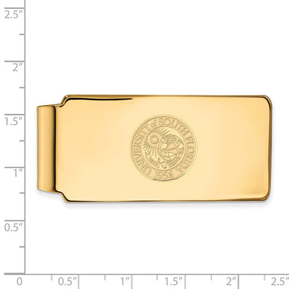 10K Yellow Gold Gold LogoArt University of South Florida Crest Money Clip