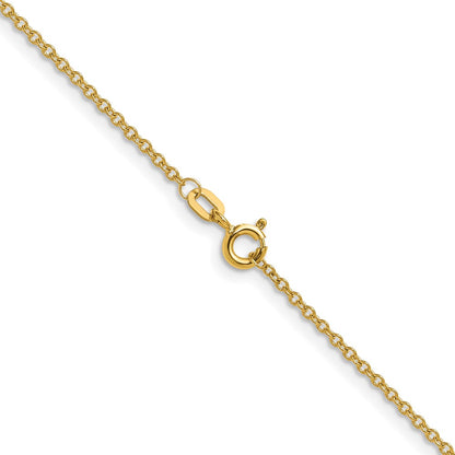 14K Yellow Gold 1.5mm Cable 20 Inch Chain