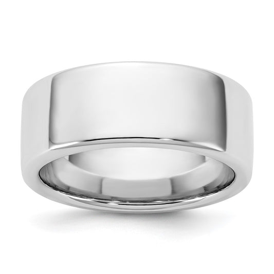 14k White Gold 8mm European Comfort Fit Wedding Band Ring