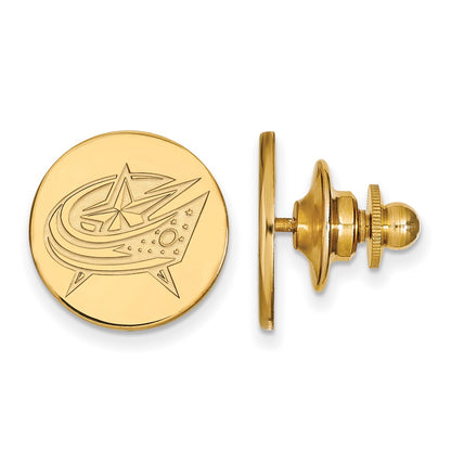 14K Yellow Gold Gold NHL LogoArt Columbus Blue Jackets Lapel Pin