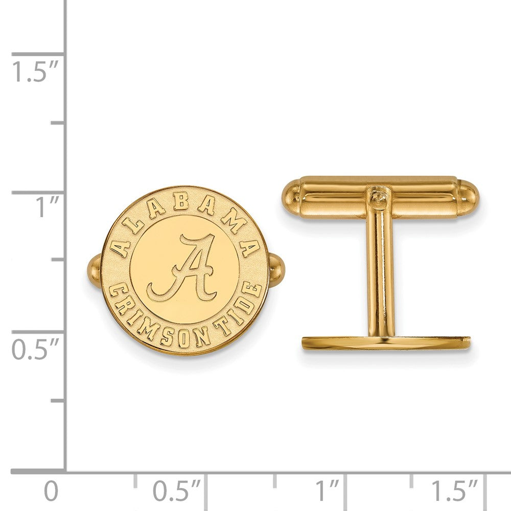 14K Yellow Gold Gold LogoArt University of Alabama Crimson Tide Cuff Links