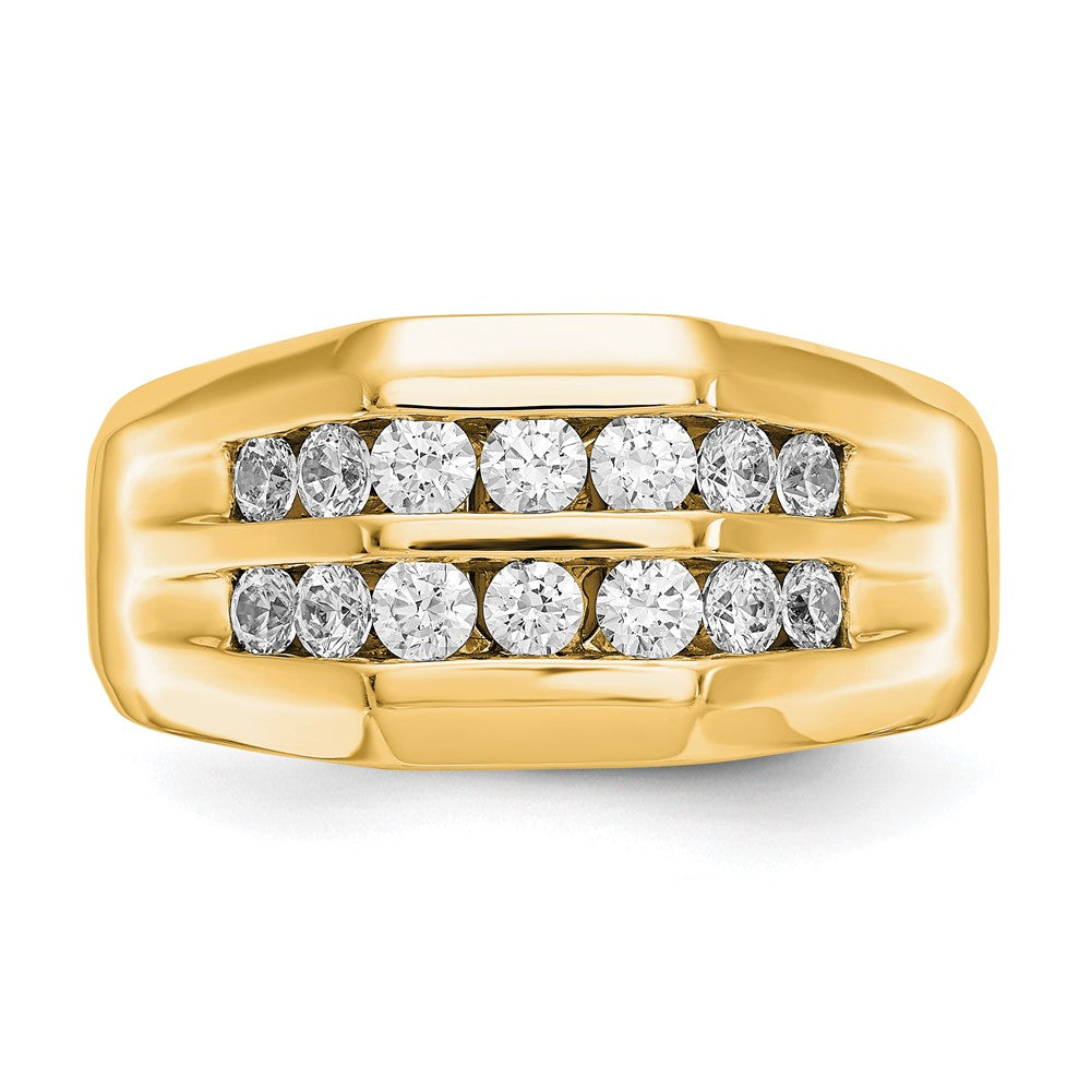 True Origin 14K Yellow Gold Men's 1/2 carat Lab Grown Diamond VS+ F+ ...