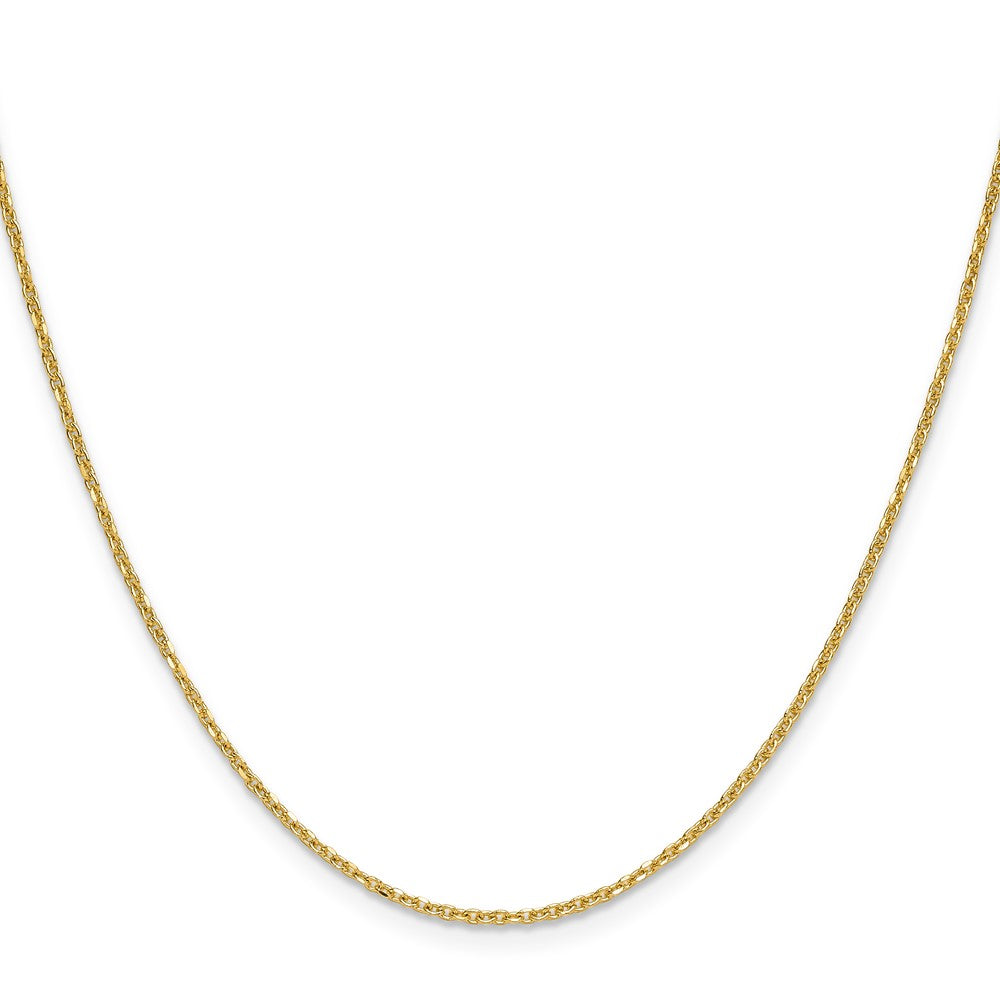 14K Yellow Gold 1.4mm D/C Forzantine Cable 24 Inch Chain