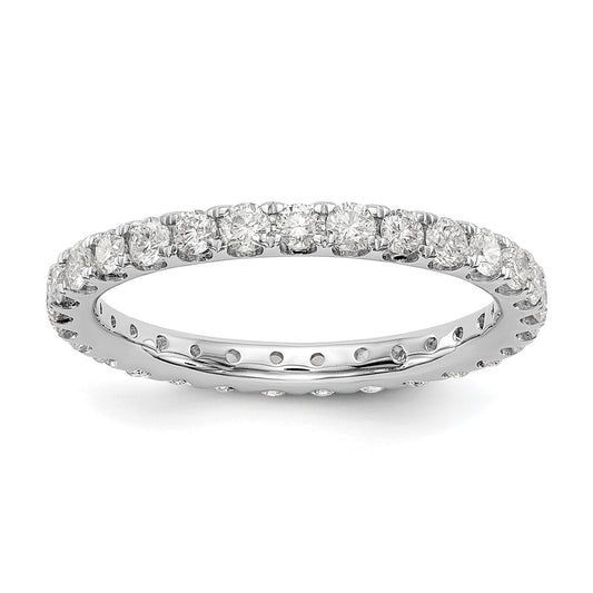 14k White Gold VS (H/I) UPRG Eternity Wedding Band Ring