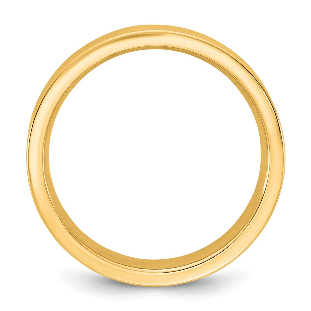 14K Yellow Gold 4.5mm Standard Flat Comfort Fit Wedding Band Ring