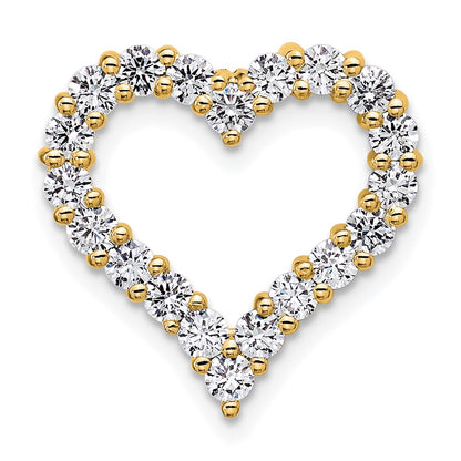 14K Yellow Gold Certified Lab Grown Diamond VS DEF Heart Pendant