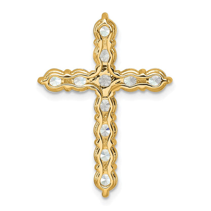 14K Yellow Gold Certified Lab Grown Diamond 3ctw VS/SI FGH Cross Pendant