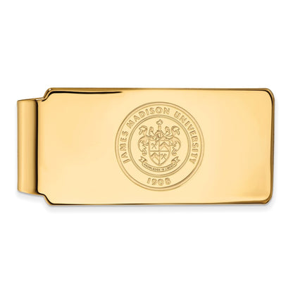 14K Yellow Gold Gold LogoArt James Madison University Crest Money Clip