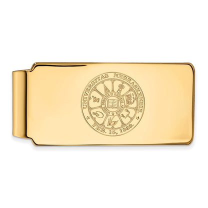 10K Yellow Gold Gold LogoArt University of Nebraska Crest Money Clip