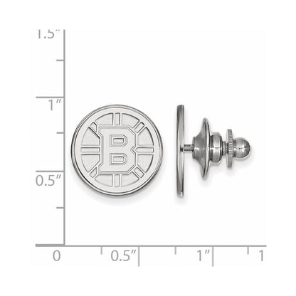14K White Gold NHL LogoArt Boston Bruins Lapel Pin