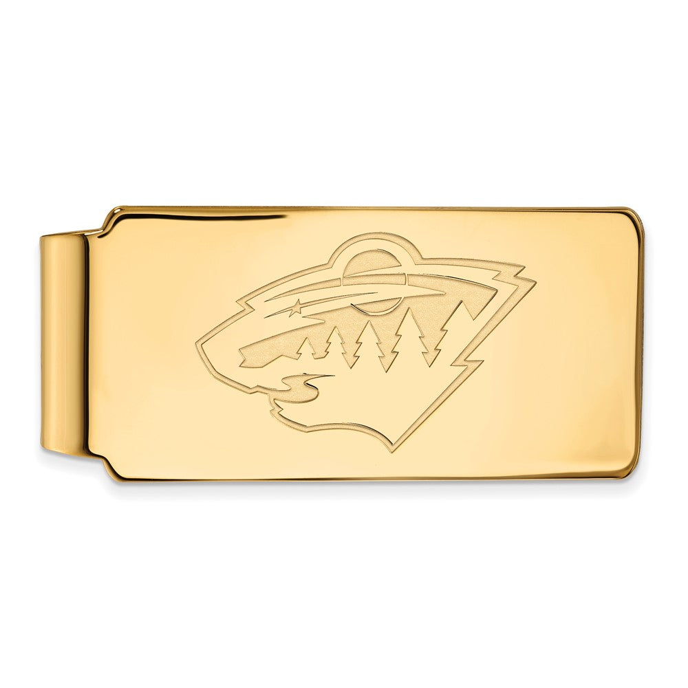 10K Yellow Gold Gold NHL LogoArt Minnesota Wild Money Clip