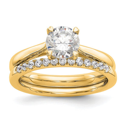 True Origin 14K 1/4 carat Certified Complete Lab Grown Diamond VS+ F+ Round Solitaire Engagement Ring