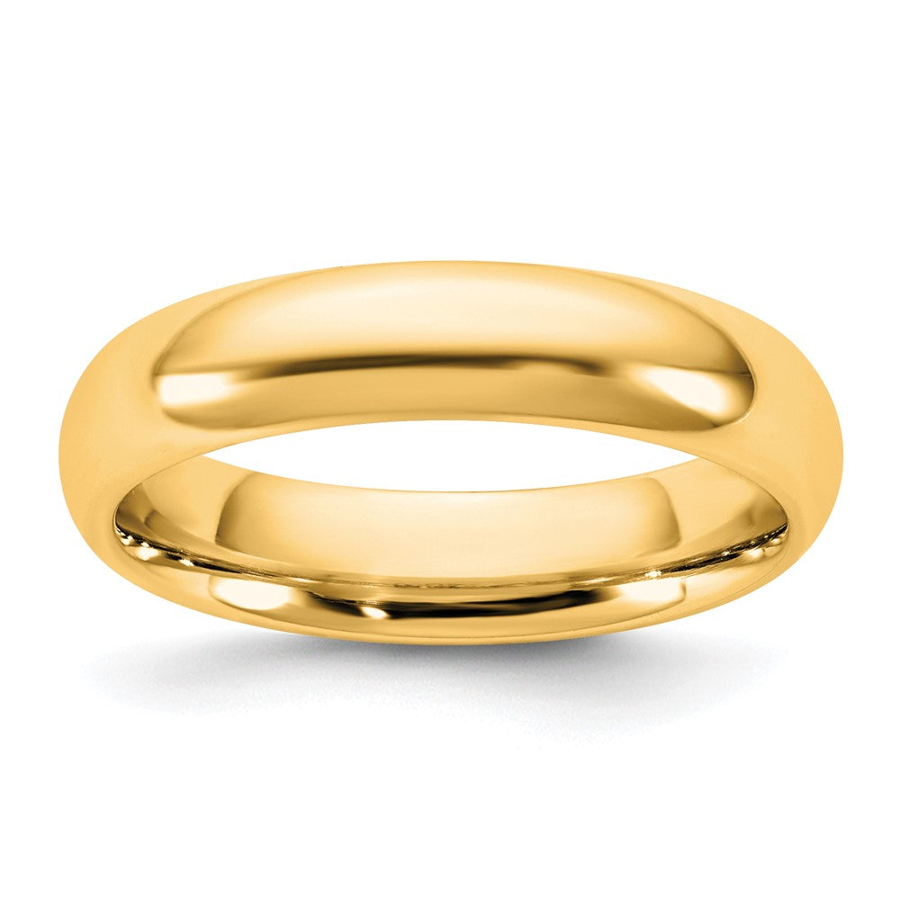 14K Yellow Gold 4.5mm Standard Comfort Fit Wedding Band Ring