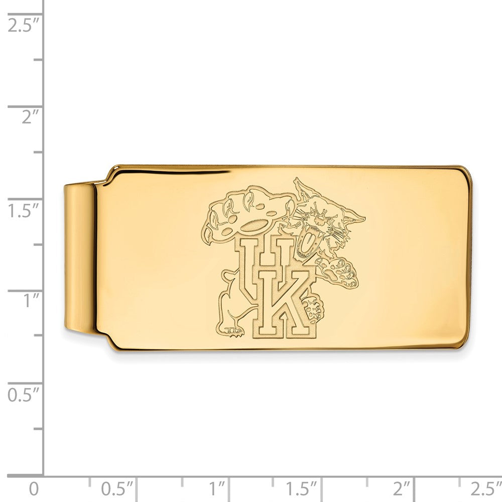 10K Yellow Gold Gold LogoArt University of Kentucky U-K Wildcat Money Clip