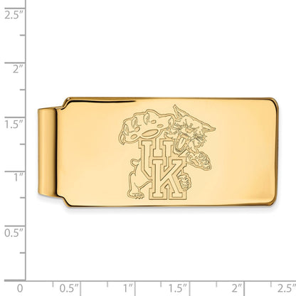 10K Yellow Gold Gold LogoArt University of Kentucky U-K Wildcat Money Clip