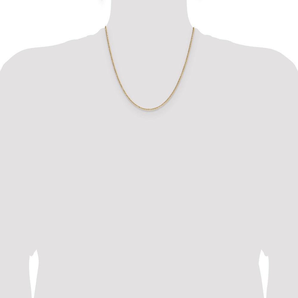 14K Yellow Gold 1.4mm D/C Forzantine Cable 20 Inch Chain