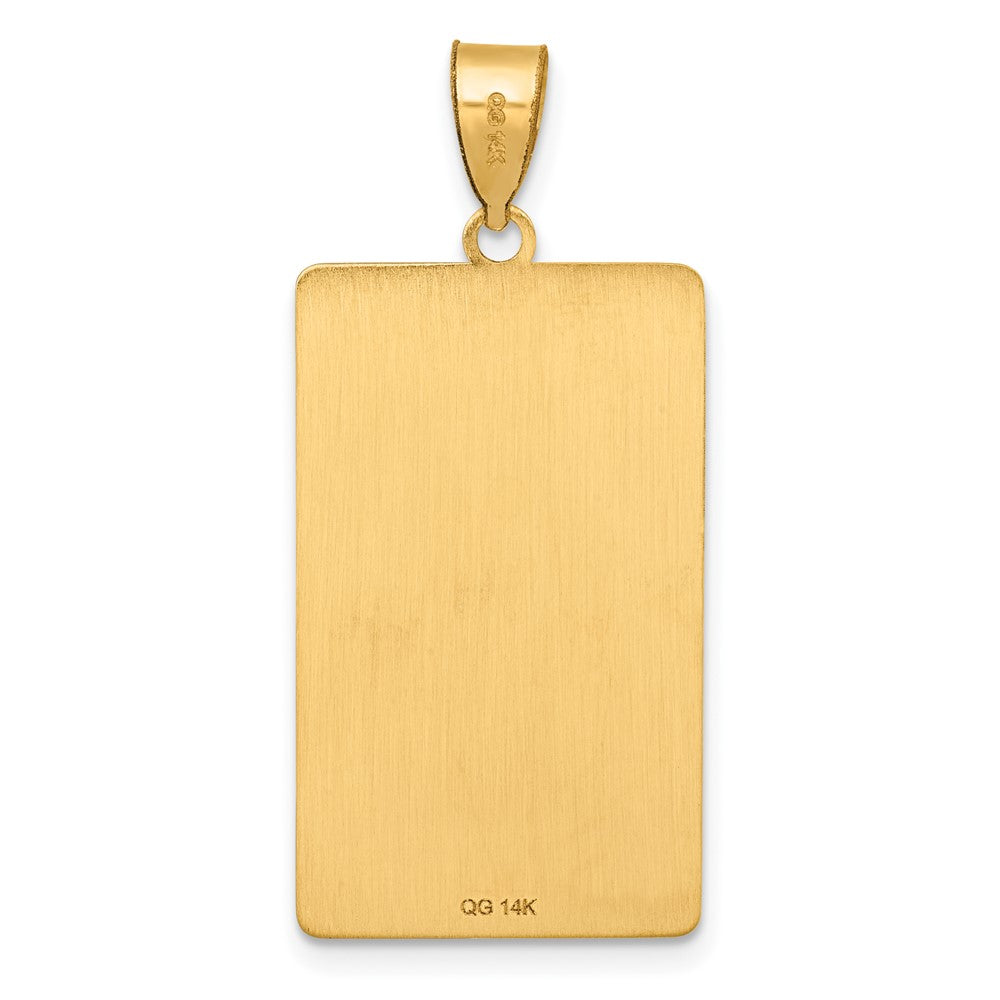 14K Yellow Gold Strength Tarot Card Pendant
