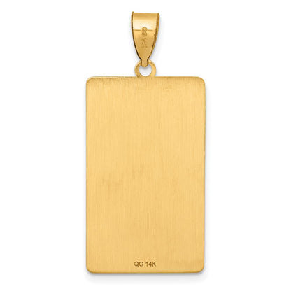 14K Yellow Gold Strength Tarot Card Pendant