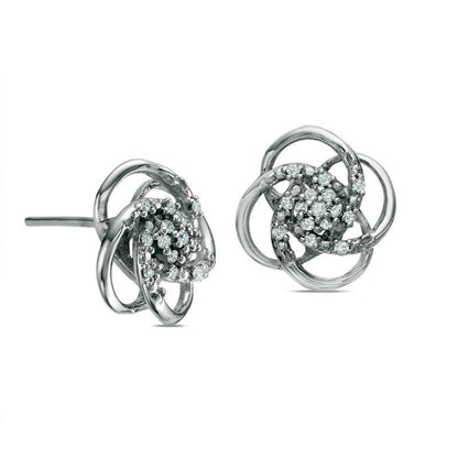 0.1 CT. T.W. Composite Diamond Orbit Stud Earrings in 10K White Gold