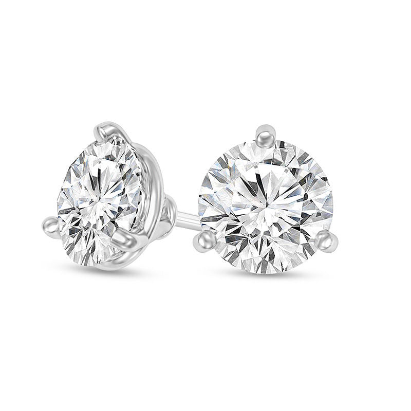 0.33 CT. T.W. Certified Diamond Solitaire Stud Earrings in 14K White Gold (I/SI2)