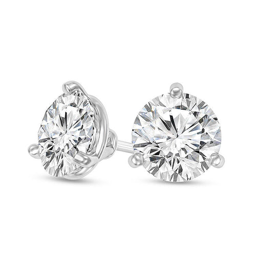 0.33 CT. T.W. Certified Diamond Solitaire Stud Earrings in 14K White Gold (I/SI2)
