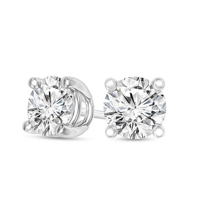 0.33 CT. T.W. Certified Diamond Solitaire Stud Earrings in 14K White Gold (I/SI2)