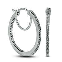 0.33 CT. T.W. Diamond Inside-Out Hoop Earrings in Sterling Silver