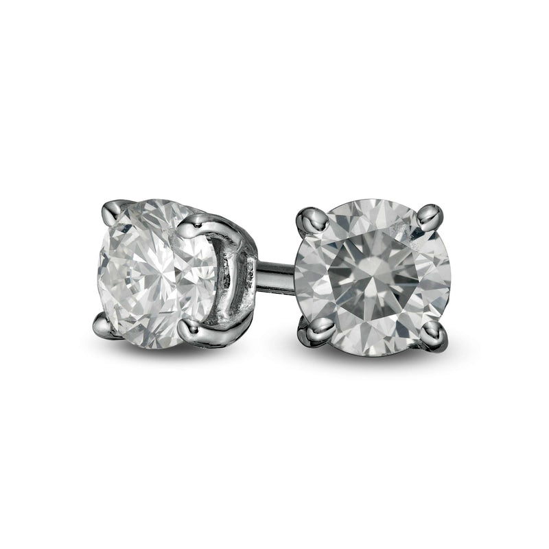 0.33 CT. T.W. Diamond Solitaire Stud Earrings in 10K White Gold