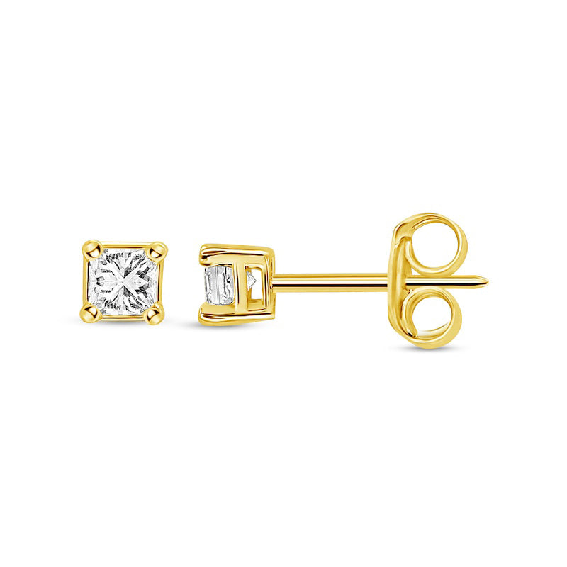 0.33 CT. T.W. Princess-Cut Diamond Solitaire Stud Earrings in 14K Gold (I/I2)