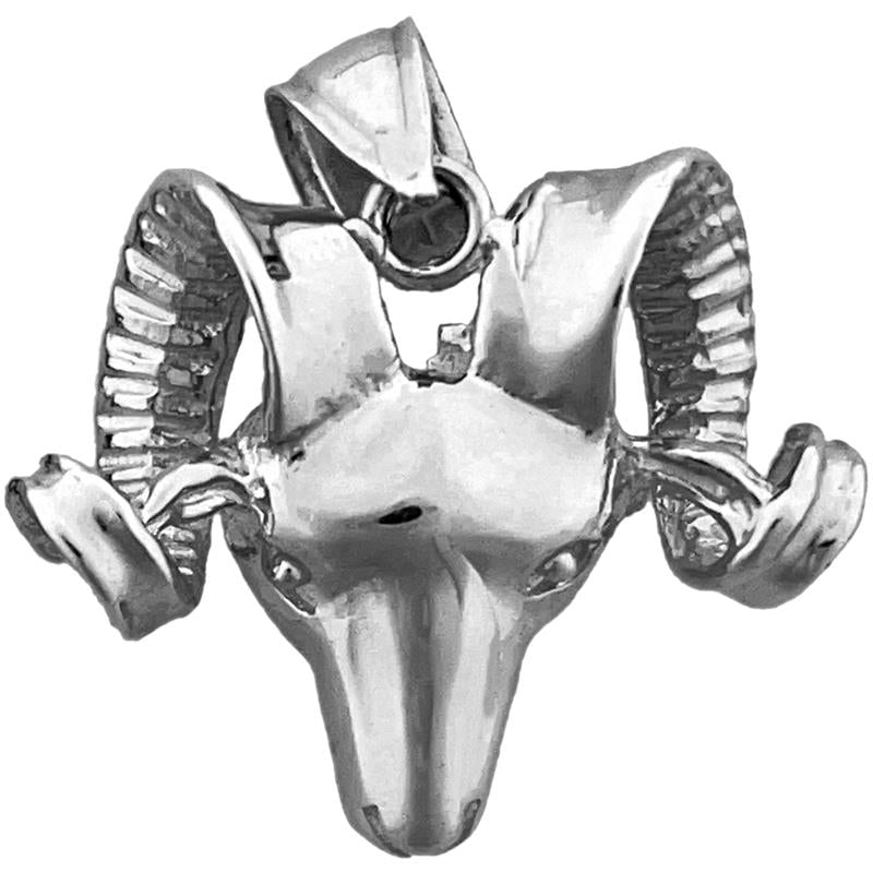 14K Gold Ram Head Pendant
