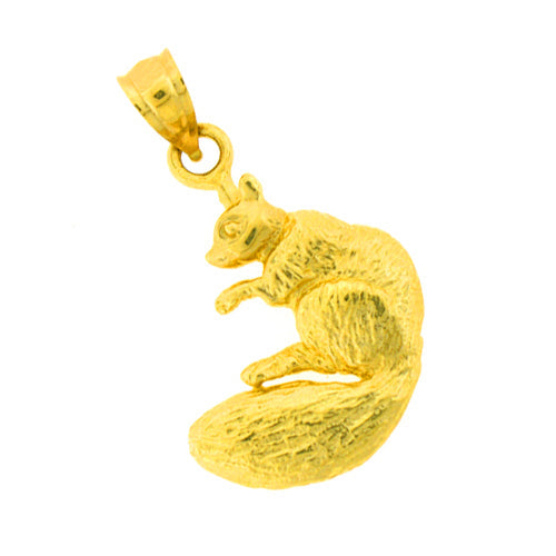 14K Gold Squirrel Pendant