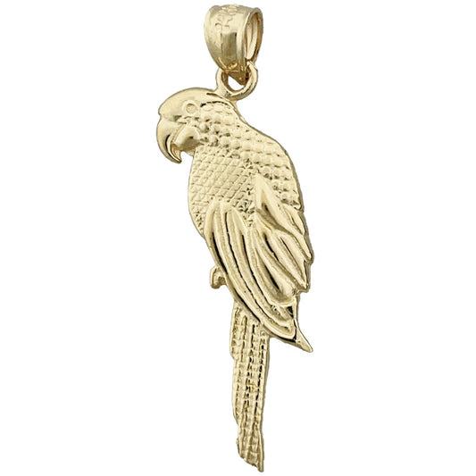14K Gold Parrot Pendant