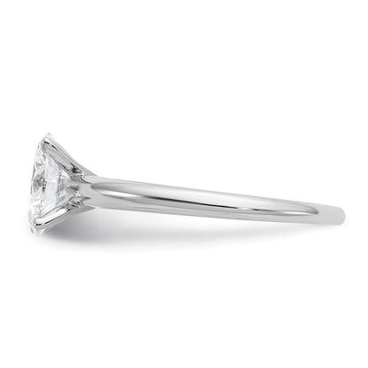14K White Gold 1 carat Lab Grown Diamond VS+ F+ Oval Complete Solitaire Engagement Ring