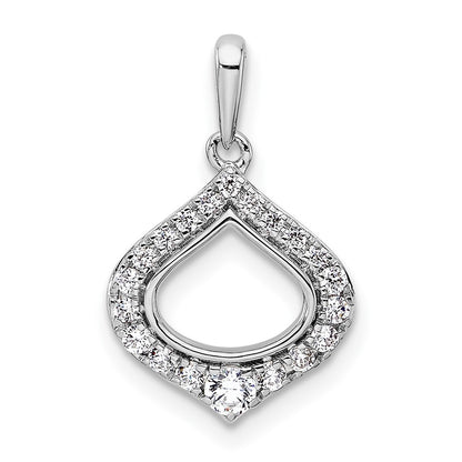 14K White Gold 1/4 carat Diamond Vintage Pendant
