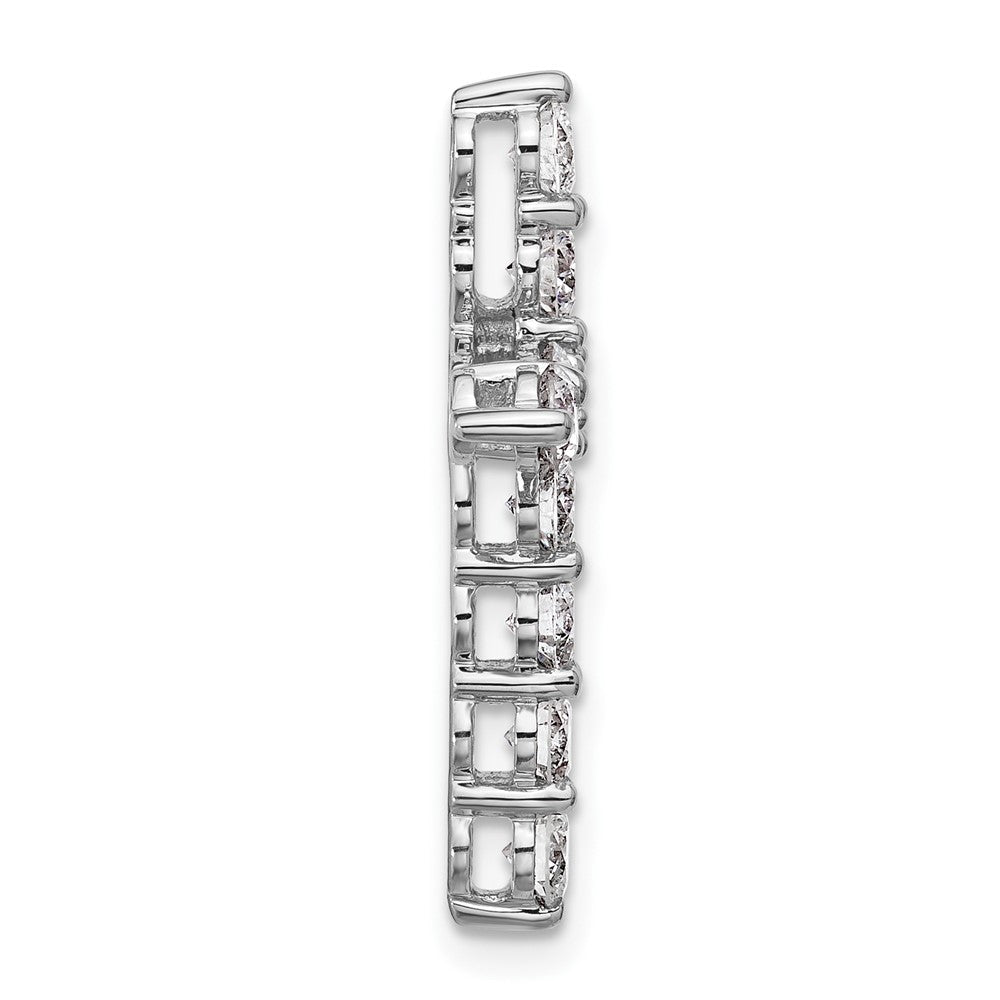 14K White Gold Certified Lab Grown Diamond VS DEF Cross Pendant