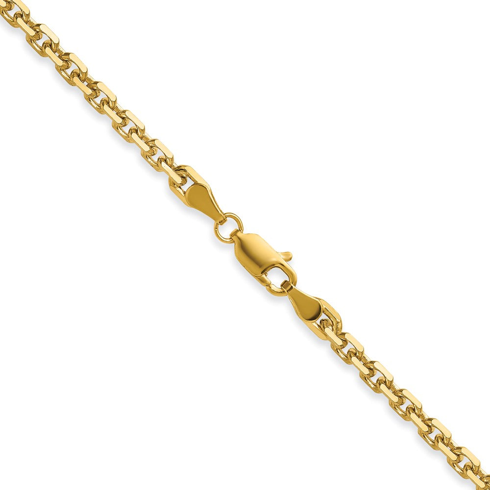 14K Yellow Gold 3.25mm D/C French Link 20 Inch Chain