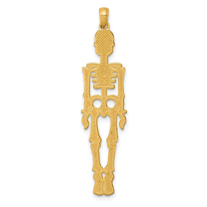 14K Yellow Gold Polished Skeleton Pendant