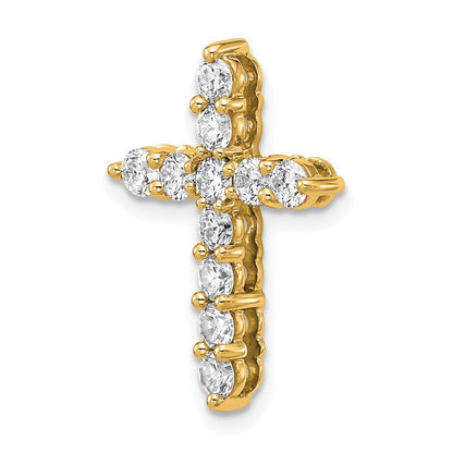 14K Yellow Gold Certified Lab Grown Diamond 1ctw VS/SI FGH Cross Pendant