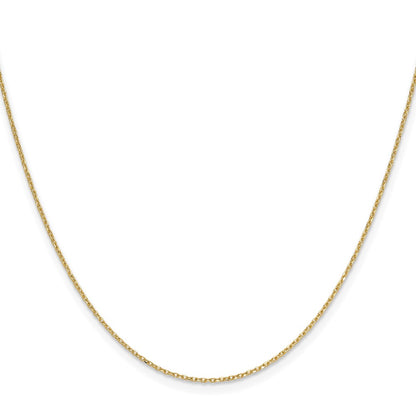 14K Yellow Gold 1.0mm D/C Forzantine Cable 30 Inch Chain
