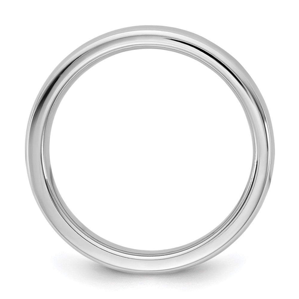 14k White Gold 4mm European Comfort Fit Wedding Band Ring