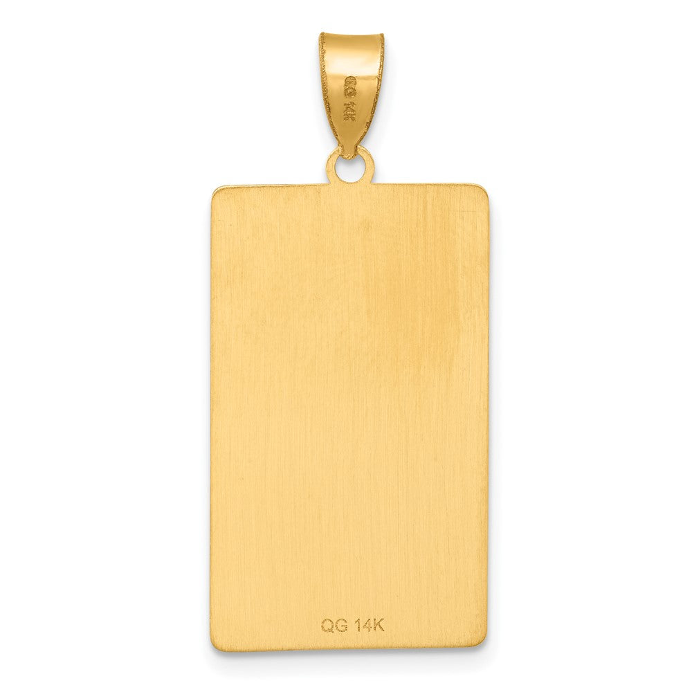 14K Yellow Gold Temperance Tarot Card Pendant