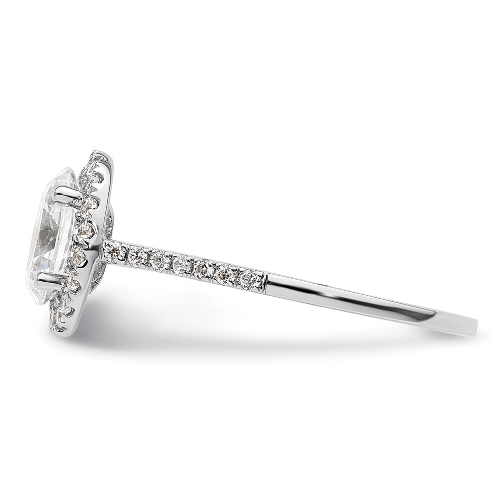 14K Two-Tone Gold Two-tone Halo (Holds 1.5 carat (8x6mm) Oval Center) 1/3 carat Diamond Semi-mount Engagement Ring