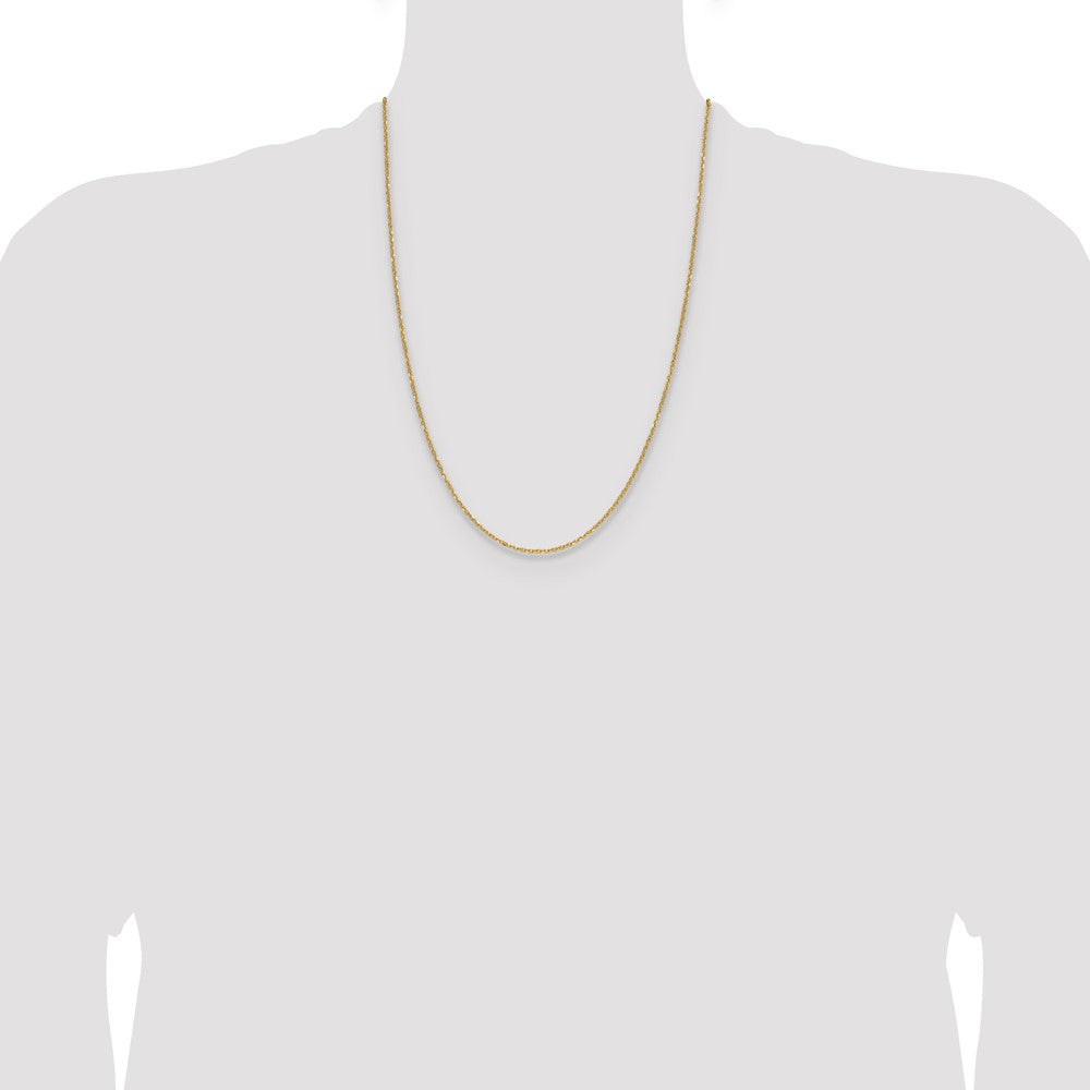 14K Yellow Gold 1.4mm D/C Forzantine Cable 24 Inch Chain