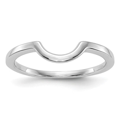 14K White Gold Contoured Wedding Band Ring