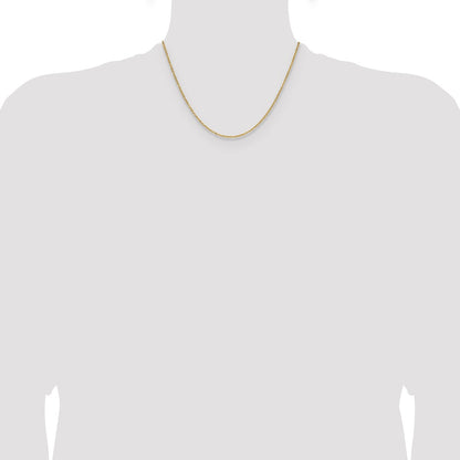 14K Yellow Gold 1.4mm D/C Forzantine Cable 18 Inch Chain