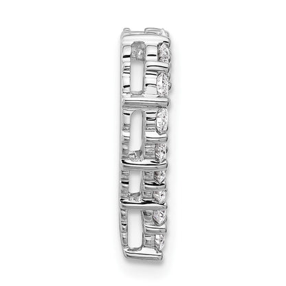 14K White Gold Certified Lab Grown Diamond VS DEF Heart Pendant